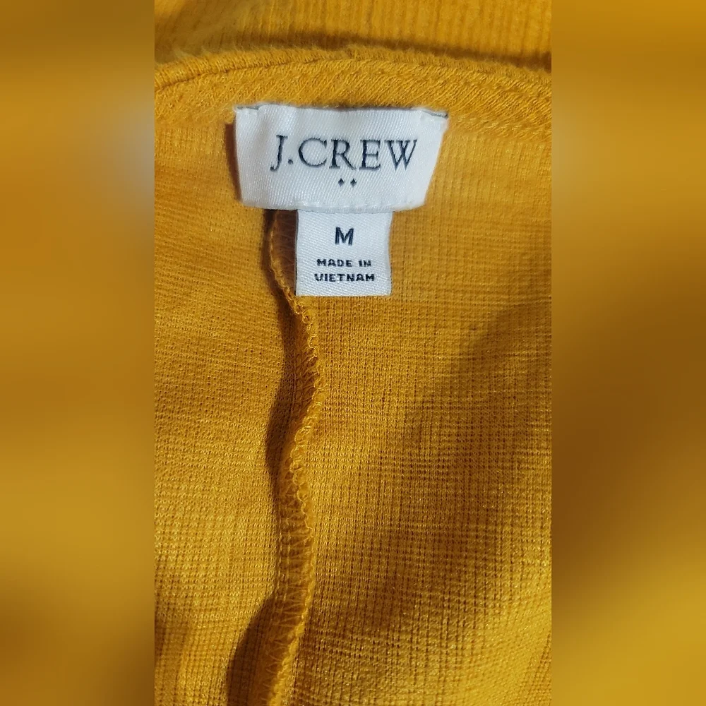 J. Crew Yellow Tie-Waist Midi Dress Never‎ Woern